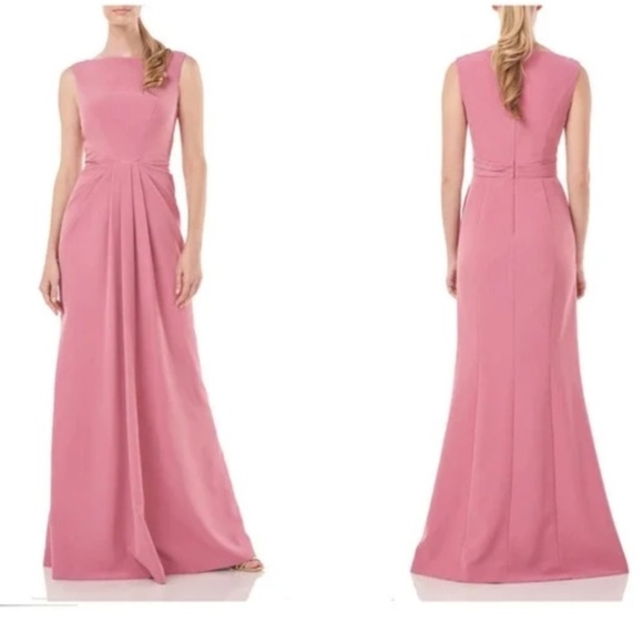 Kay Unger Blush Sleeveless Gown - Picture 1 of 11